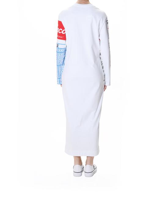 26SS 모스키노 롱 원피스 0421 0542 1888 BIANCO MULTI - MOSCHINO
