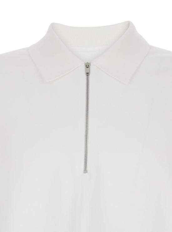  질샌더 폴로 티셔츠 질 샌더 클래식 칼라 앞지퍼 폴로 셔츠 화이트 - JIL SANDER