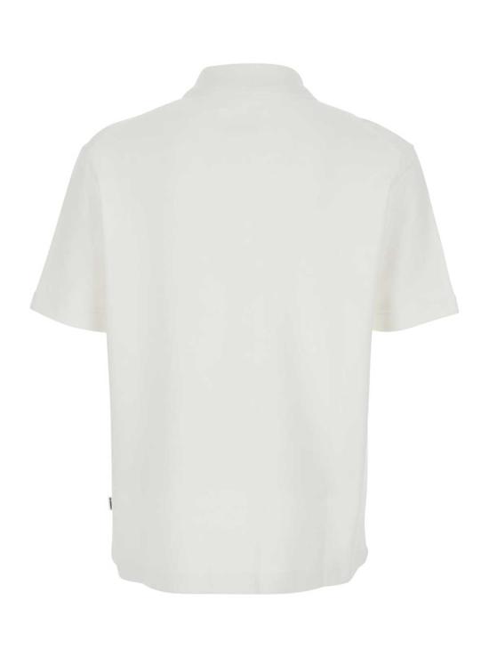  질샌더 폴로 티셔츠 질 샌더 클래식 칼라 앞지퍼 폴로 셔츠 화이트 - JIL SANDER