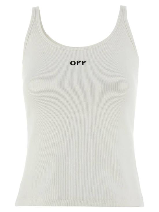  오프화이트 블라우스 오프 화이트 오프 스탬프 탑 화이트