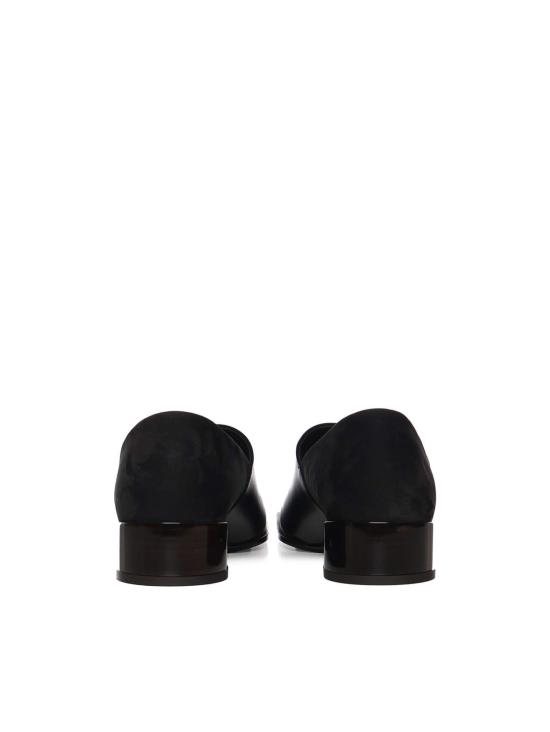  알라이아 뮬/슬리퍼 가죽 슬립온 플랫슈즈 블랙 - ALAIA