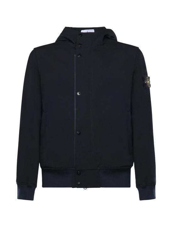  스톤 아일랜드 자켓 방수 나일론 로고 재킷 (블루)