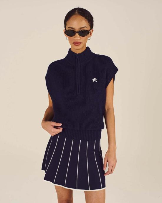  말본 베스트 이바 스웨터  미드나잇