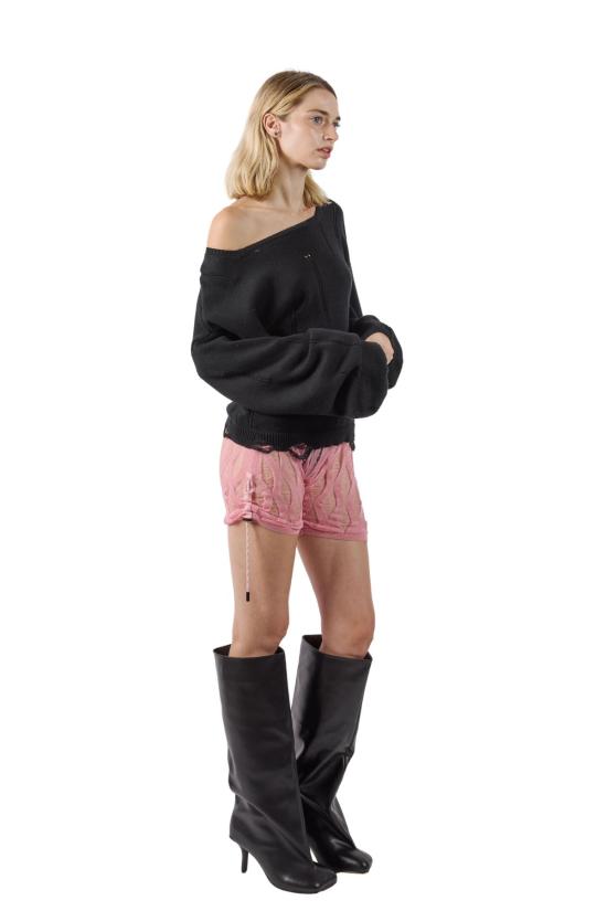  FANG NYC 숏팬츠 팡 NYC X 퓨어 다이아몬드 래더 스티치 쇼츠 핑크 - OTHER BRANDS