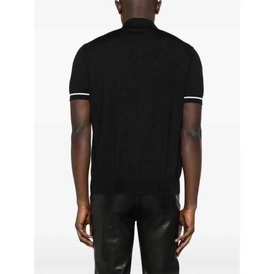 톰포드 폴로 티셔츠 톰 포드 스웨터 폴로 셔츠 블랙 - TOMFORD