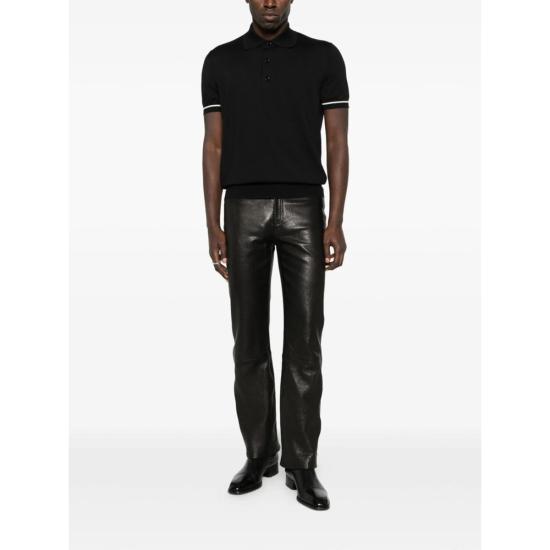  톰포드 폴로 티셔츠 톰 포드 스웨터 폴로 셔츠 블랙 - TOMFORD