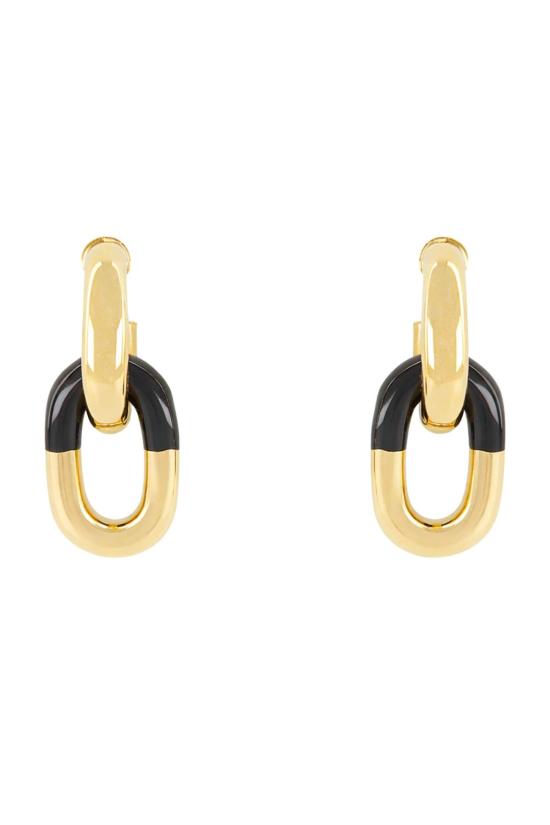  파코라반 이어링 Rabanne Boucle D'Oreille 귀걸이 블랙 라이트 골드