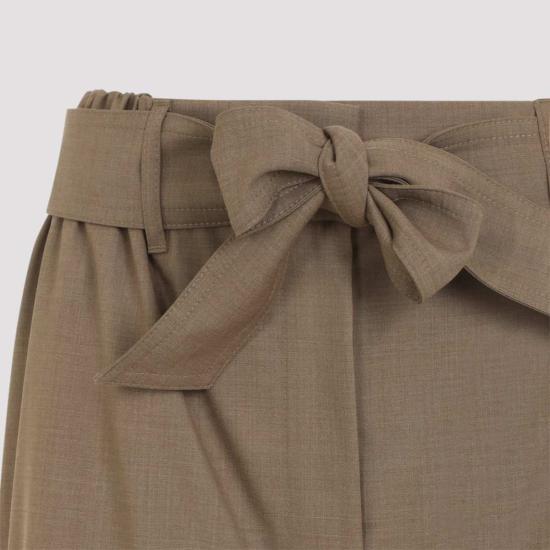  막스마라 스트레이트 팬츠 Max Mara 살파 보우 팬츠 타바코 키아로 - MAX MARA