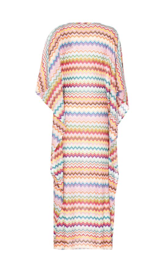  미소니 롱 원피스 Missoni 마이크로 지그재그 모티브 픽셀 효과 카프탄 - MISSONI