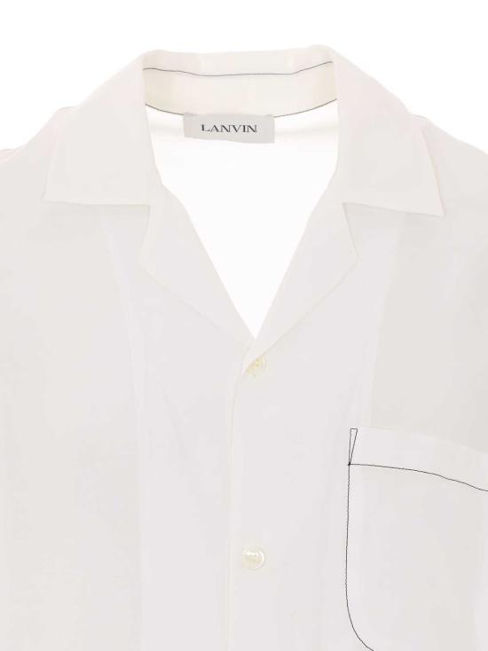  랑방 반팔 셔츠 셔츠 화이트 - LANVIN
