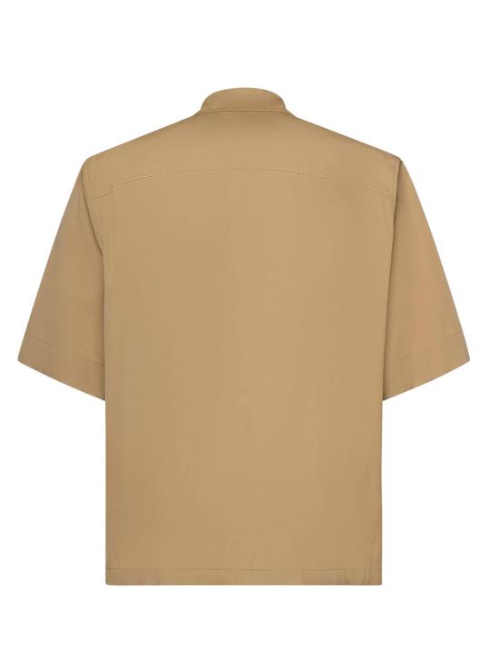 질샌더 반팔 셔츠 질 샌더 코튼 포플린  헤이즐넛 - JIL SANDER