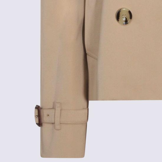  버버리 트렌치 코트 베이지 코튼  허니 - BURBERRY