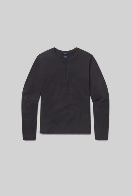  시티즌 오브 휴머니티 폴로 티셔츠 클래식 헨리 탑 워시드 블랙