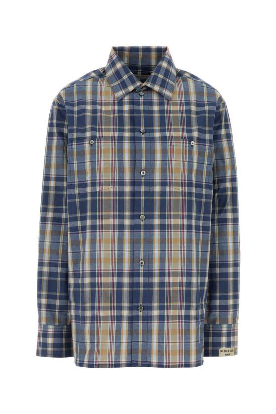  골든구스 셔츠 골든 구스 저니 M's 오버 셔츠 Pe 셔츠 뉴위트인디고블루올드레드