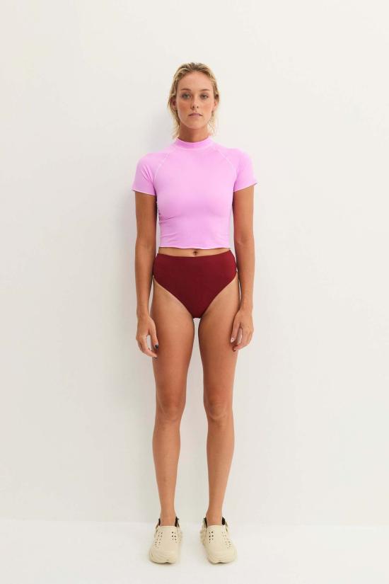  솔트 집시 민소매 티셔츠 로우 라이더 래쉬가드 핑크