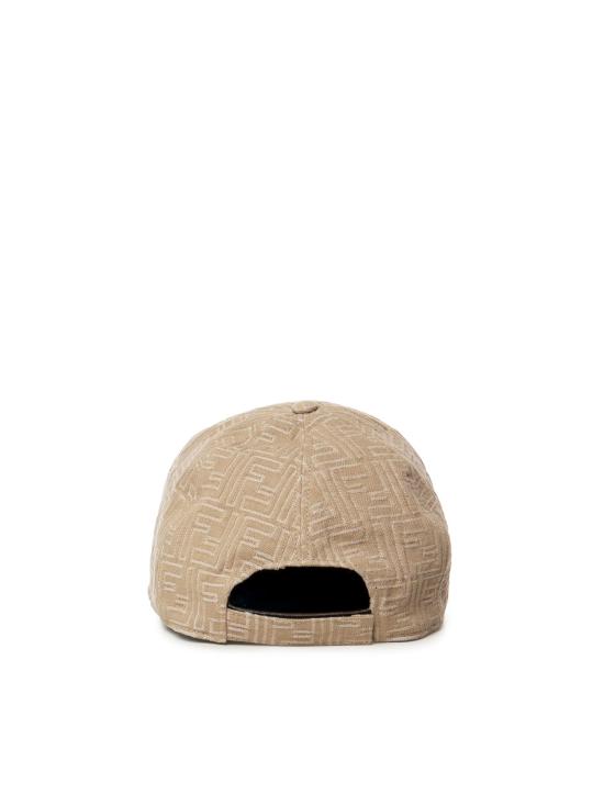  펜디 모자 코튼 베이스볼 캡 베이지 - FENDI
