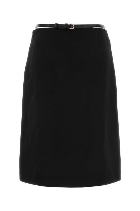  구찌 미디 스커트 울  블랙 - GUCCI