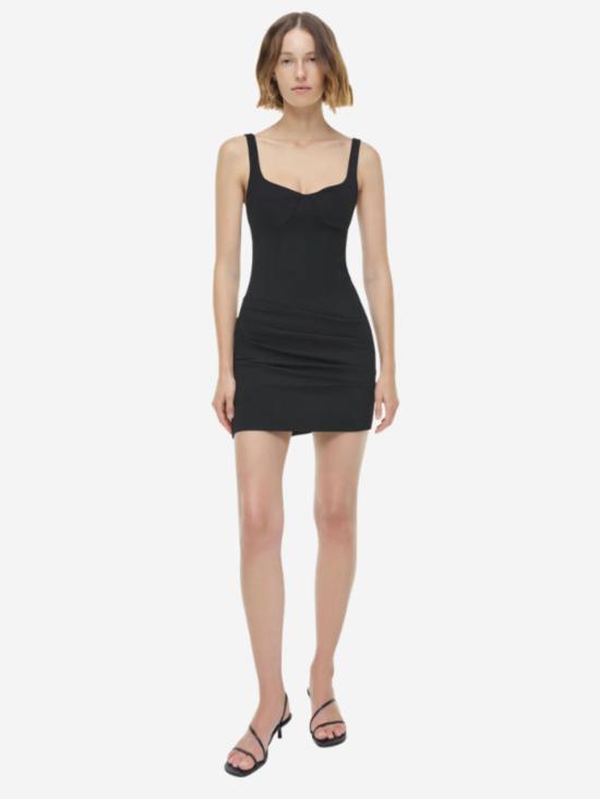  조나단 심카이 숏 원피스 린디 스컬프티드 스쿠버 미니 드레스 블랙 - JONATHAN SIMKHAI