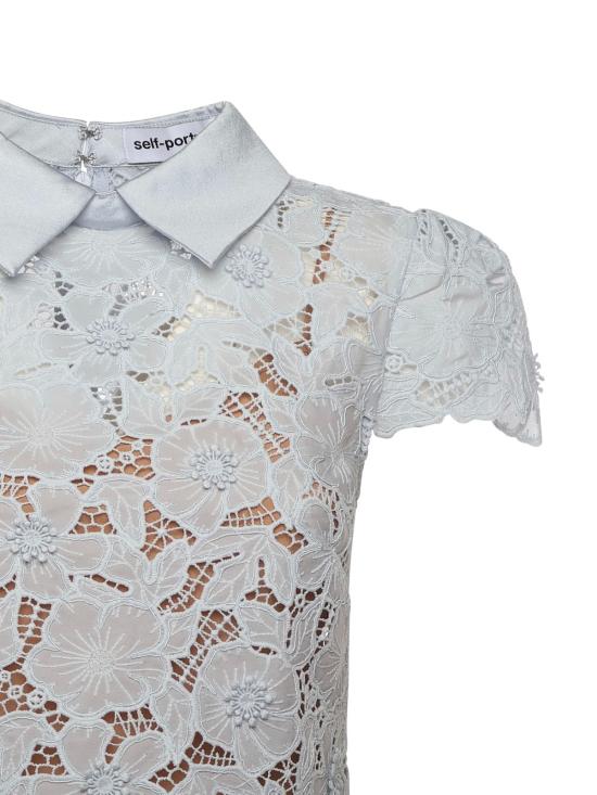  셀프 포트레이트 숏 원피스 레이스 미니 드레스 라이트 블루 - SELF PORTRAIT