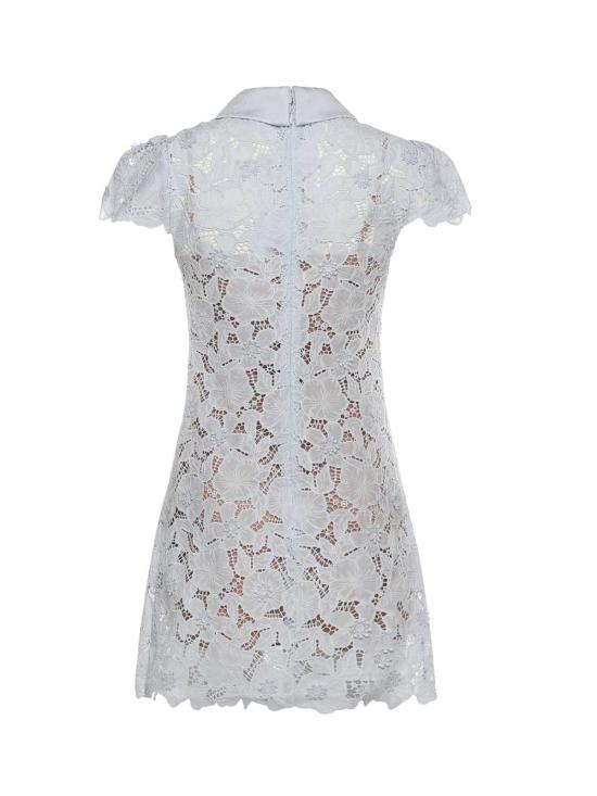  셀프 포트레이트 숏 원피스 레이스 미니 드레스 라이트 블루 - SELF PORTRAIT