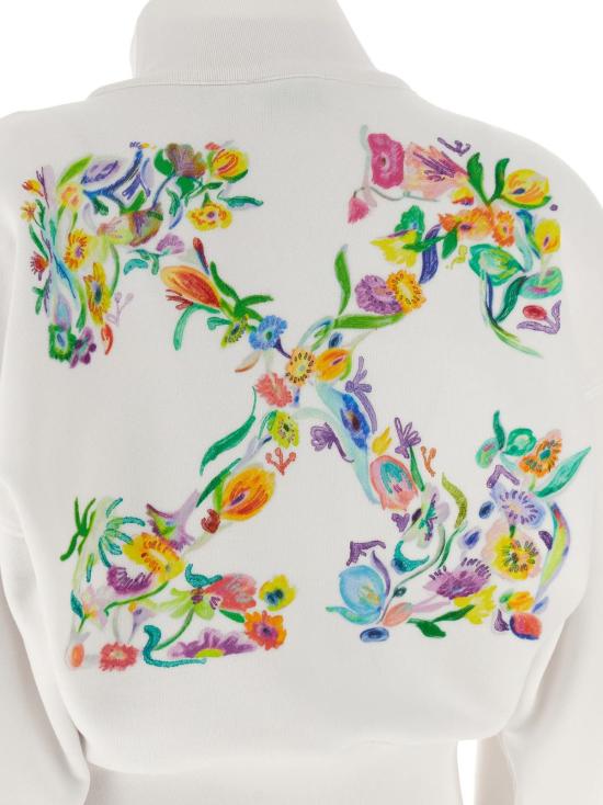  오프화이트 스웨터 애로우 글로잉 플라워 스웨트셔츠 화이트 - OFF WHITE