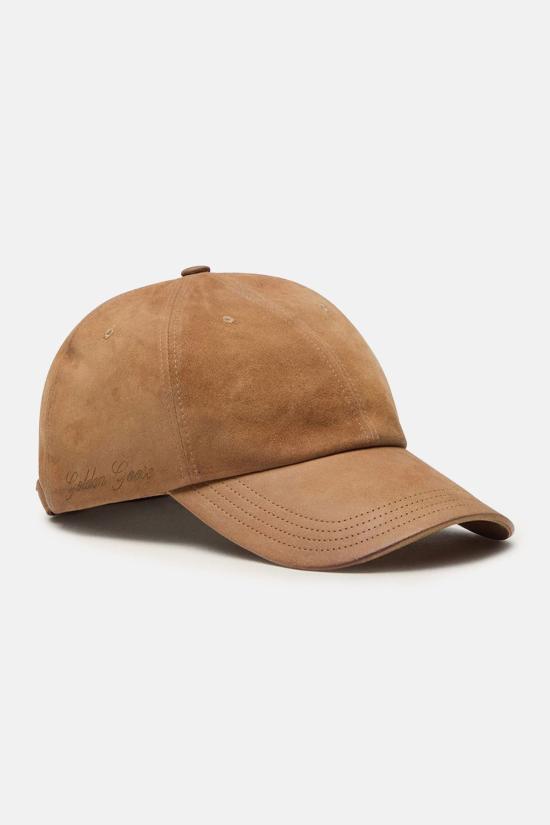  골든구스 모자 골든 구스 다크 브론즈 스웨이드 가죽 야구 - GOLDEN GOOSE