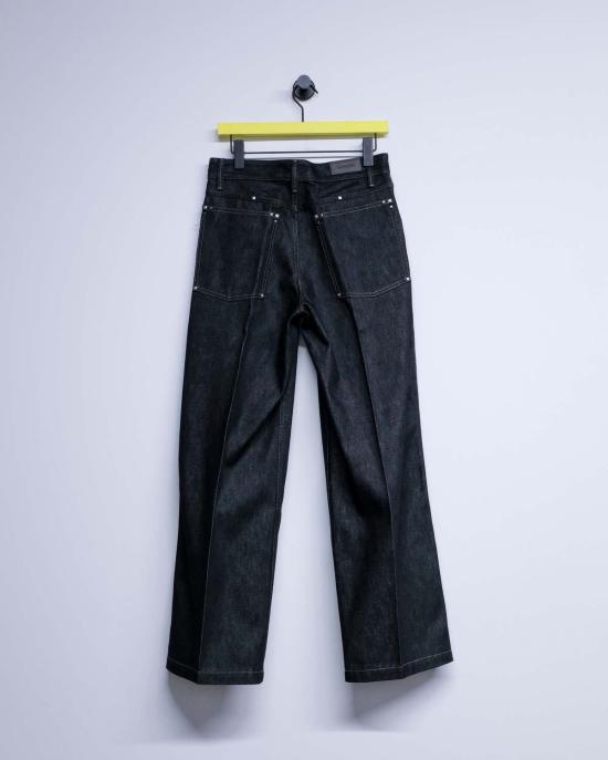  르메르 데님 팬츠 슬레이트  와이드 팬츠 (스터드 장식) - LEMAIRE