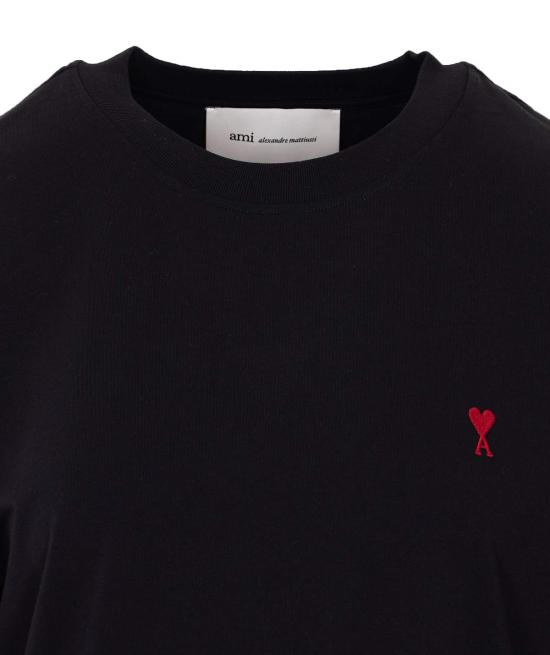  아미 긴팔 티셔츠 Ami Alexandre Mattiussi Ami De Coeur  블랙 - AMI