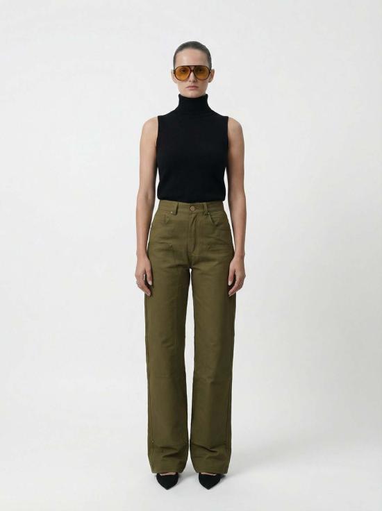  파렌테지 데님 팬츠 라라  올리브