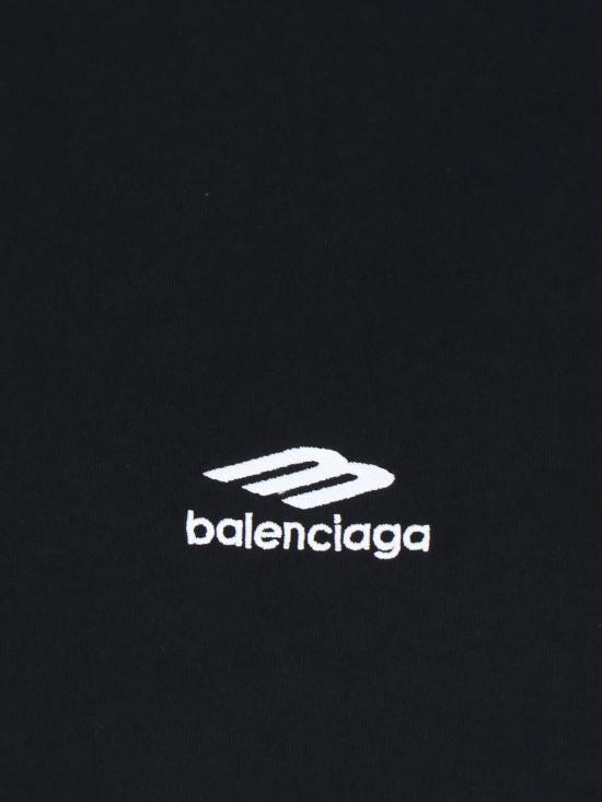  발렌시아가 반팔 티셔츠 3 B 스포츠 아이콘 티셔츠 블랙 - BALENCIAGA