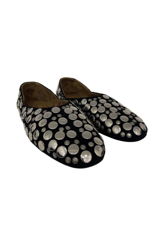  케이트 플랫 슈즈 카이트 제인 스터드 플랫 블랙 - KHAITE