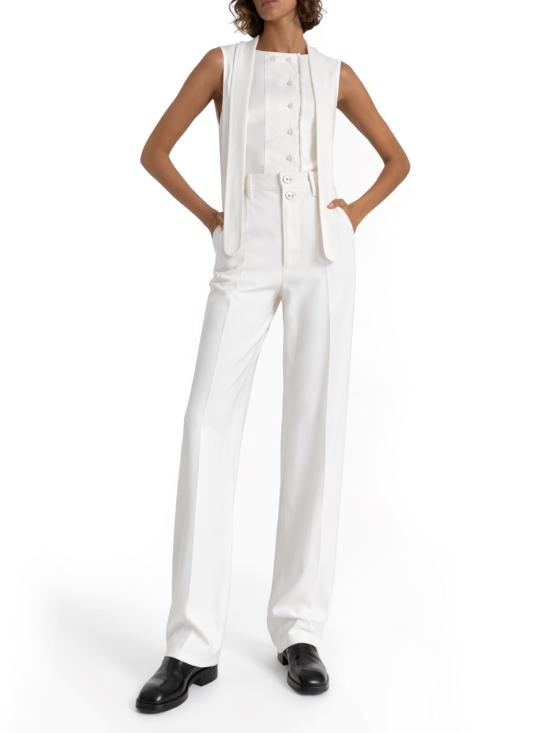 26SS 르메르 어시메트리컬 피티드 탑 TS0004 LJ1030WH086 WHITE - LEMAIRE