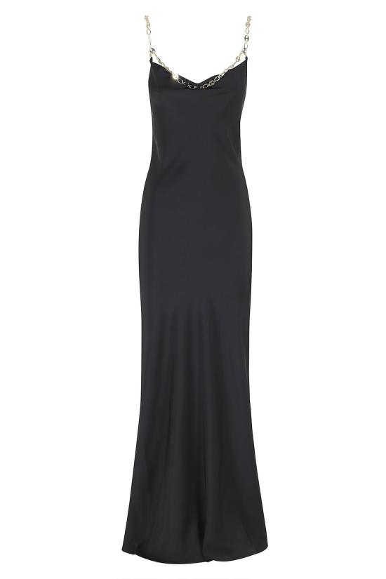  파코라반 롱 원피스 라반느 로브 드레스 블랙