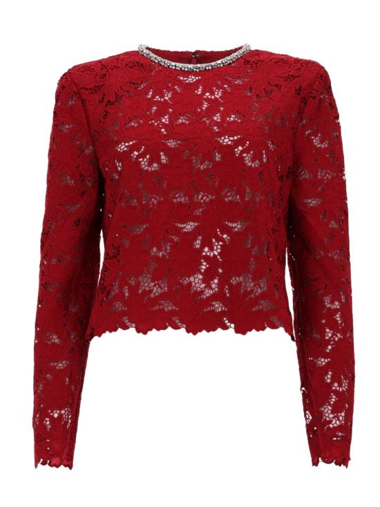 26SS 셀프 포트레이트 블라우스 RS26 171T BU BURGUNDY BORDEAUX