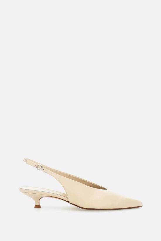  에이드 힐/펌프스 Aeydē Camila 나파 가죽 슬링백 힐 크림