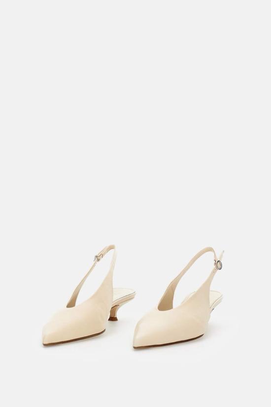  에이드 힐/펌프스 Aeydē Camila 나파 가죽 슬링백 힐 크림 - AEYDE