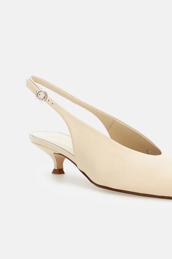  에이드 힐/펌프스 Aeydē Camila 나파 가죽 슬링백 힐 크림 - AEYDE