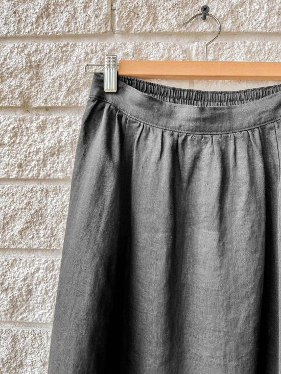  시레나 미디 스커트 루실 스커트 블랙 - XIRENA