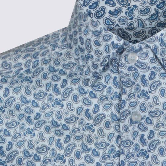  에트로 긴팔 셔츠 코튼 셔츠 블루 - ETRO