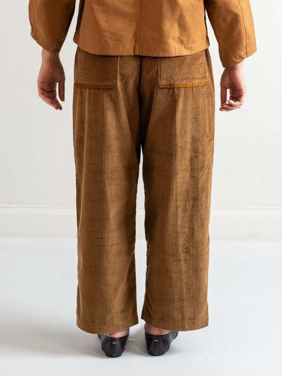  에블린 스트레이트 팬츠 A B E L I N E 벨벳 코듀로이 팬츠 카라멜 - A B E L I N E