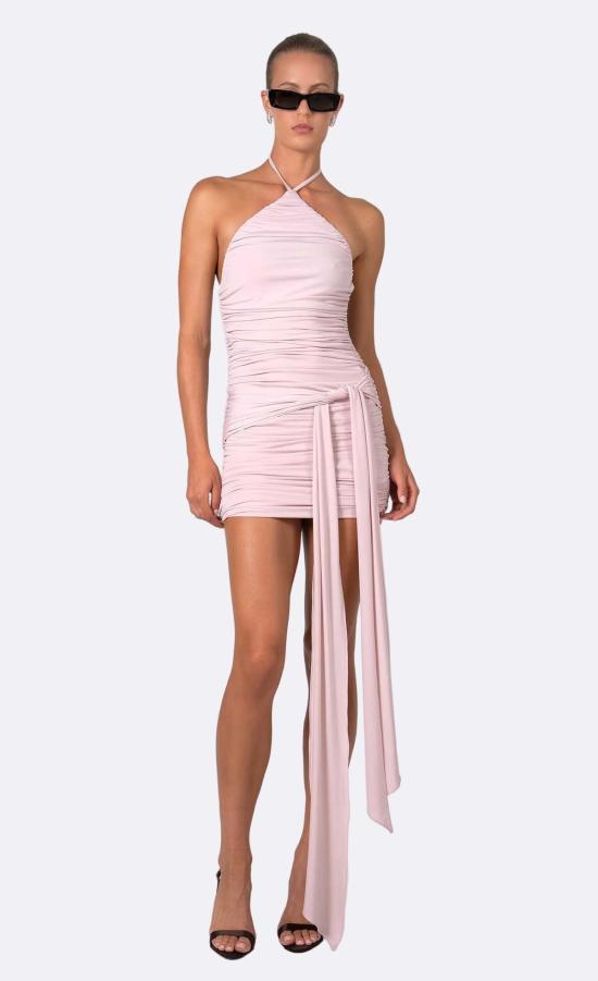  논살란트 레이블 숏 원피스 논샬랑 라벨 플로렌자 드레스 라이트 핑크 - NONCHALANT LABEL