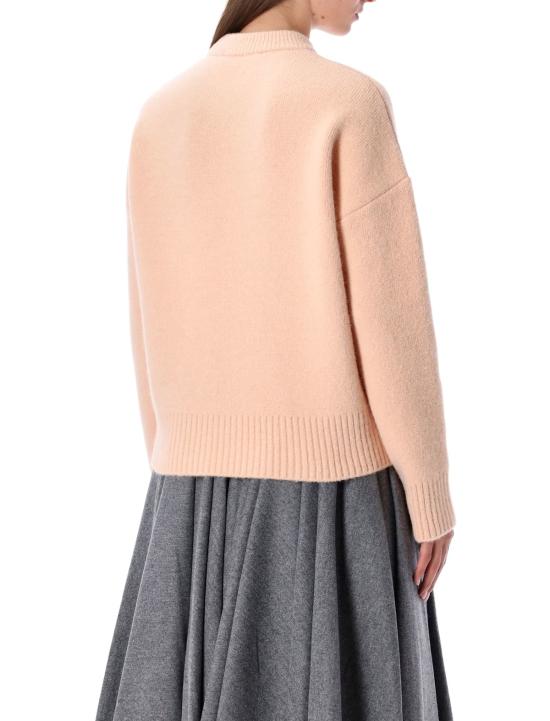  아미 스웨터 Ami Alexandre Mattiussi Alpaca Ami De Coeur 크루넥  Poudre/Ecru - AMI