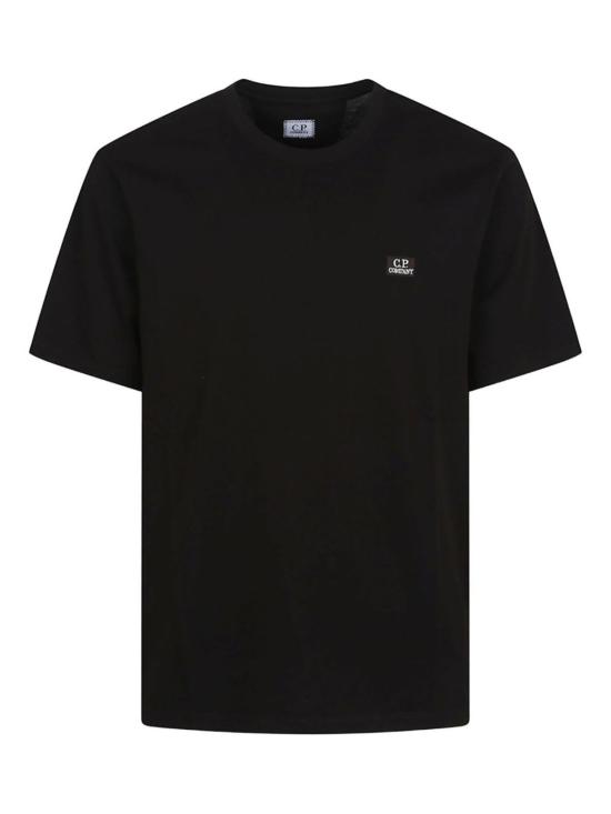  씨피 컴퍼니 반팔 티셔츠 C.P. 회사 로고 면 티셔츠 (검정색)
