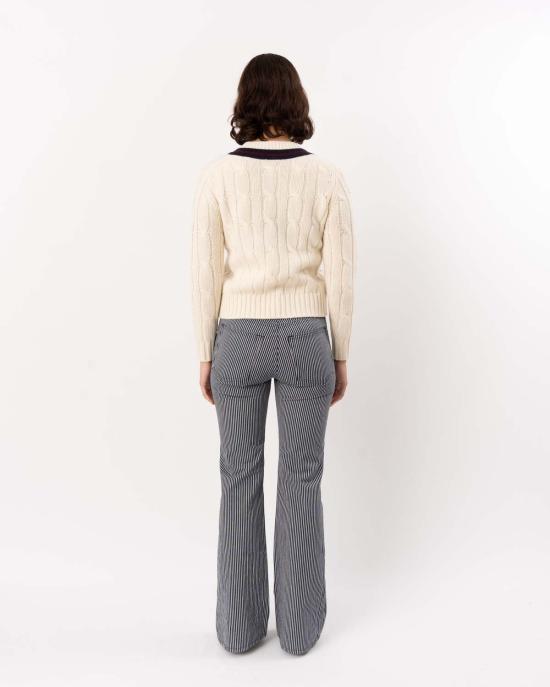  닐리로탄 데님 팬츠 닐리 로탄 셀리아 스트라이프 진 레일로드 스트라이프 린스 - NILI LOTAN