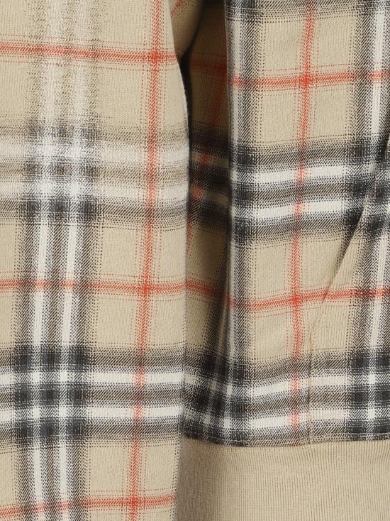 26SS 버버리 그라디언트 체크 코튼 집 후드 8119034 B9368 Neutrals - BURBERRY