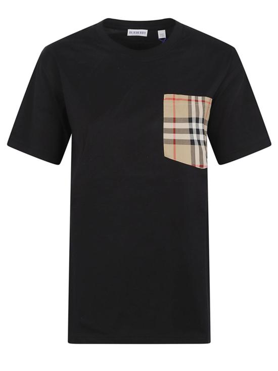 26SS 버버리 체크 포켓 티셔츠 8103970 A1189 Black