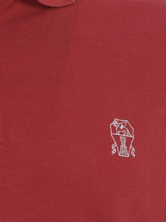 26SS 브루넬로 쿠치넬리 피케 폴로 셔츠 ME8548788 CLL16 Burgundy - BRUNELLO CUCINELLI