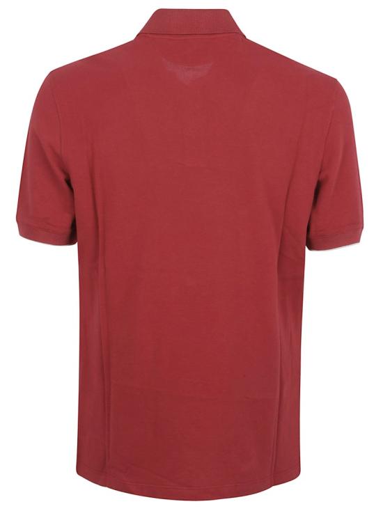 26SS 브루넬로 쿠치넬리 피케 폴로 셔츠 ME8548788 CLL16 Burgundy - BRUNELLO CUCINELLI