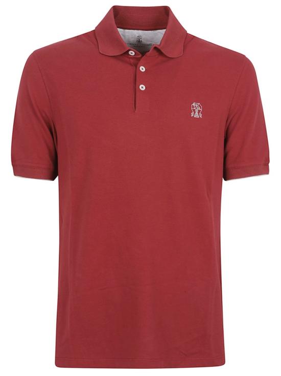 26SS 브루넬로 쿠치넬리 피케 폴로 셔츠 ME8548788 CLL16 Burgundy