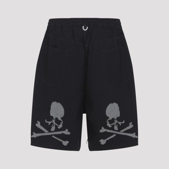 26SS 마스터마인드 데님 숏팬츠 MJ26EE1PA028 003 Black - MASTERMIND